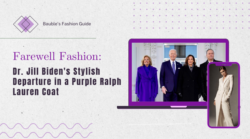 Farewell Fashion: Dr. Jill Biden's Stylish Departure in a Purple Ralph Lauren Coat