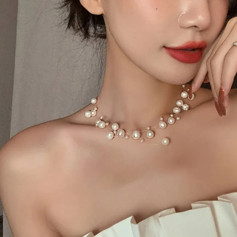 Ayla Layered Pearl Necklace