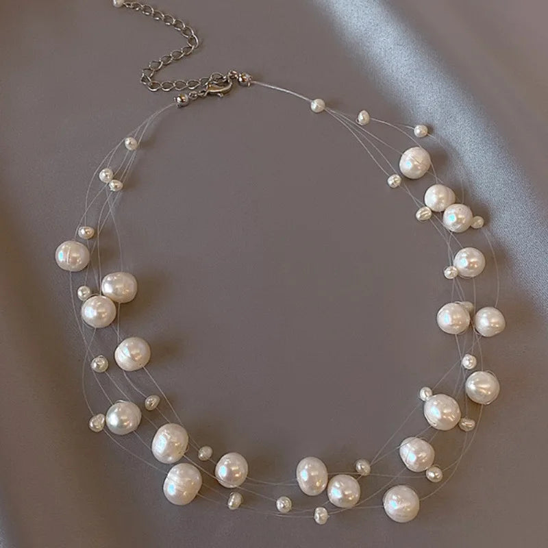 Ayla Layered Pearl Necklace