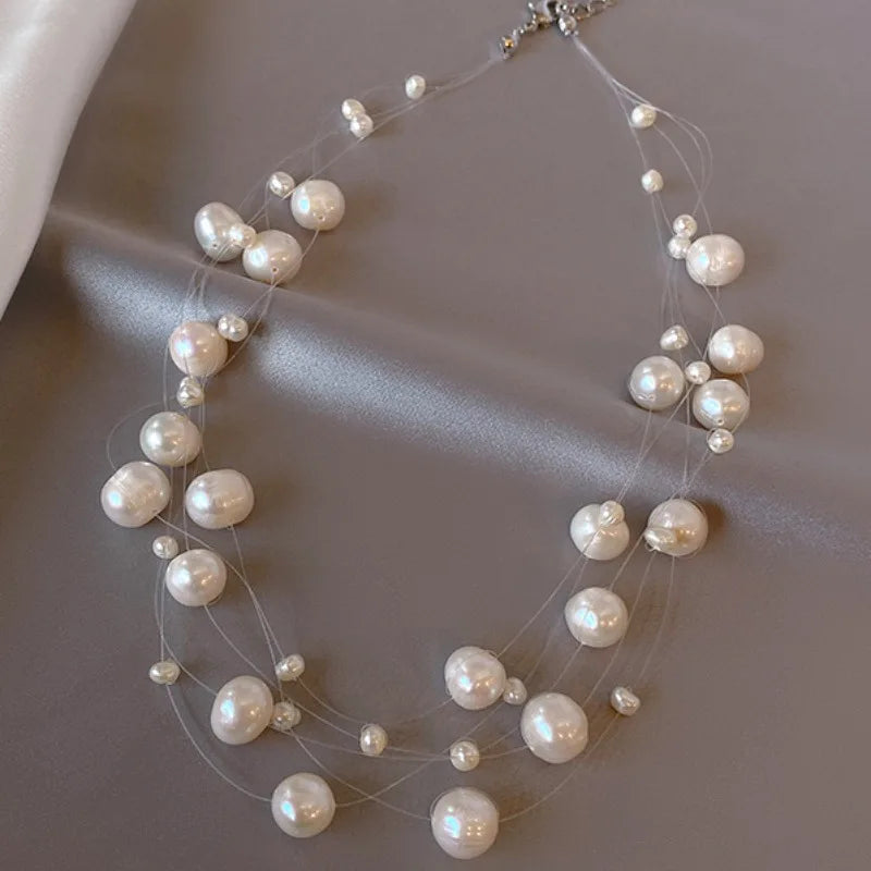 Ayla Layered Pearl Necklace